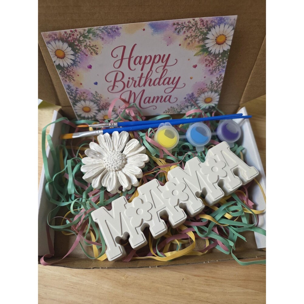 DIY Paint It Yourself Mother Birthday Gift Craft Paint Kit with Daisy Accent
